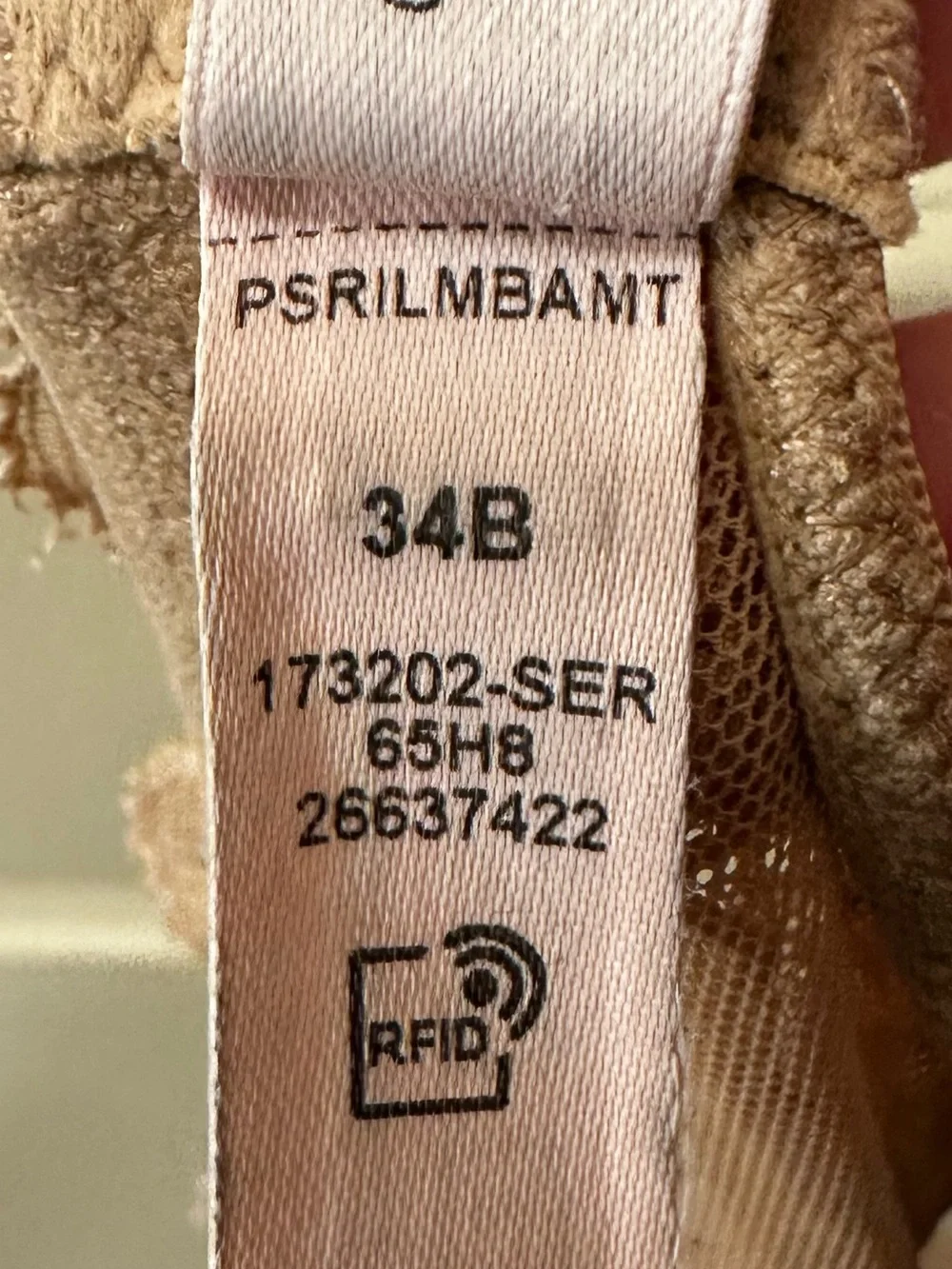 Victoria's Secret Lace Trim Bra in Tan
